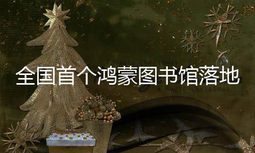 鸿蒙湖全国图书馆落地罗首个